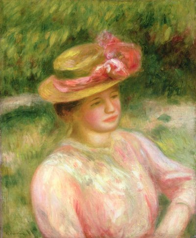 The Straw Hat by Pierre Auguste Renoir