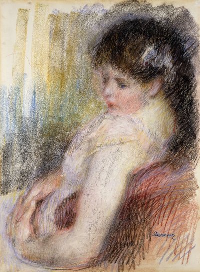 Woman Sitting by Pierre Auguste Renoir