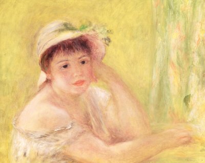 Woman in a Straw Hat, 1879 by Pierre Auguste Renoir