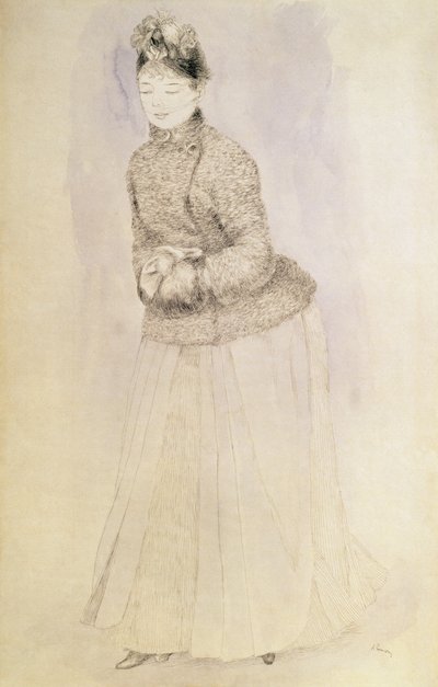 Woman with a Muff by Pierre Auguste Renoir