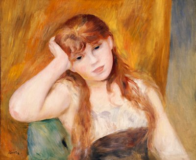 Young Blonde Girl, 1886 by Pierre Auguste Renoir