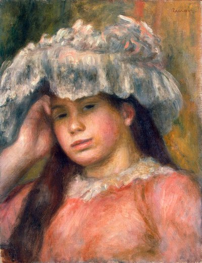 Young Girl in a Hat by Pierre Auguste Renoir