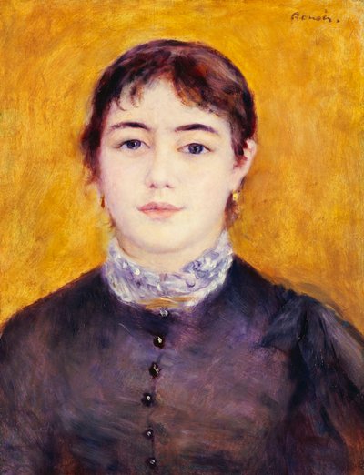Young Woman in Blue by Pierre Auguste Renoir