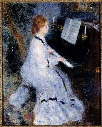 Young Woman at the Piano by Pierre Auguste Renoir