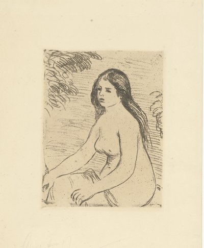 Seated Nude Woman by Pierre Auguste Renoir