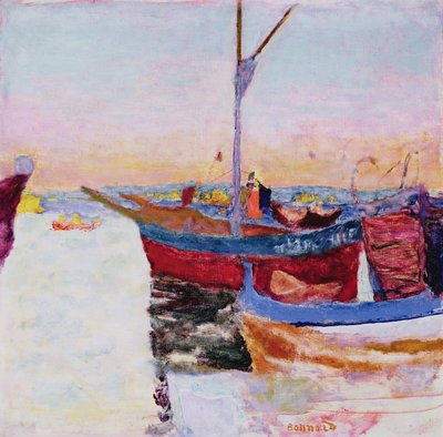 Boats at Cannes, Dusk by Pierre Bonnard