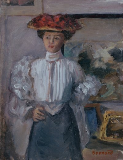 Girl with a Hat by Pierre Bonnard