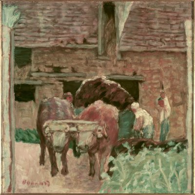The Two Oxen and the Farm by Pierre Bonnard