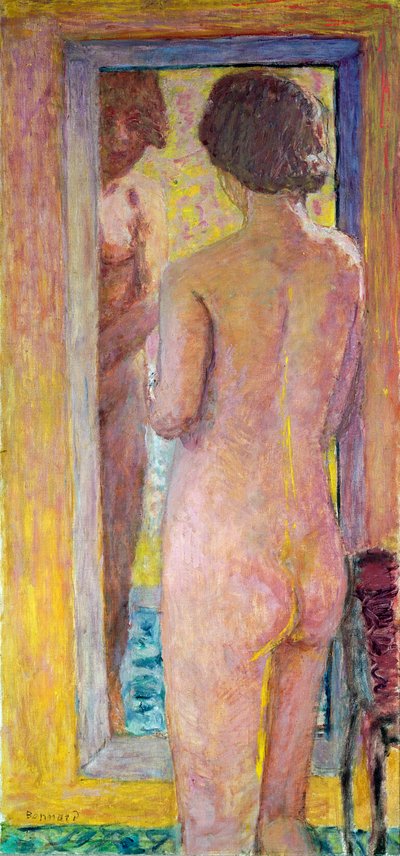 Nude before a Mirror by Pierre Bonnard