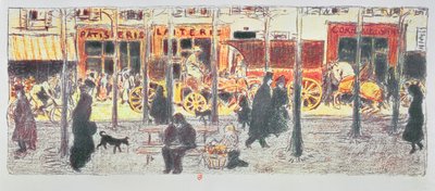 Parisian Boulevard, 1896 by Pierre Bonnard