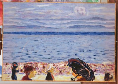 The Beach, Blue Sea by Pierre Bonnard