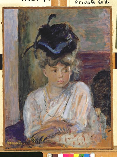 The Blue Ribbonned Hat, 1912 by Pierre Bonnard