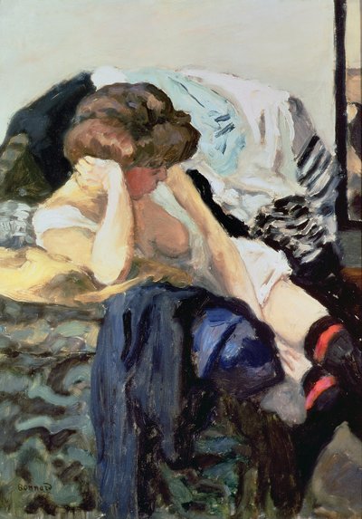 The Red Suspenders by Pierre Bonnard