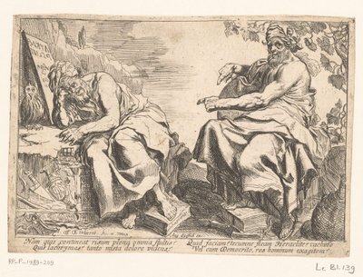 Heraclitus and Democritus by Pierre Brebiette