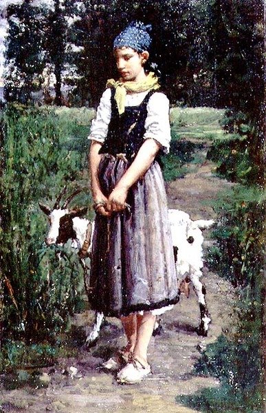 A Young Goatherd by Pierre Celestin Billet