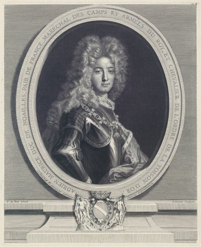 Adrien Maurice, Duke of Noailles by Pierre Drevet
