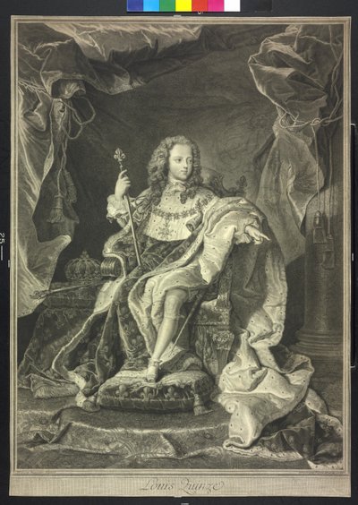 King of France Louis XV by Pierre Drevet