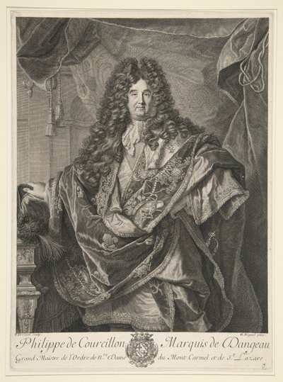 Philippe de Courcillon, Marquis of Dangeau by Pierre Drevet