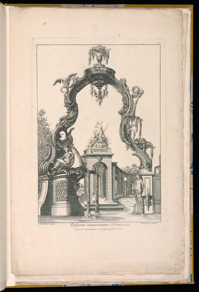 Cartouche and Fountain by Pierre Edme Babel
