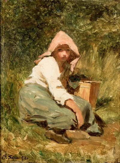 A Girl by Pierre Edouard Frere