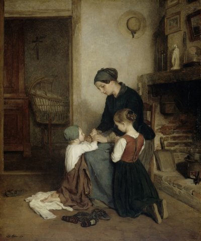 The Evening Prayer by Pierre Edouard Frere