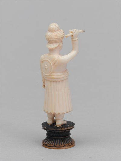 Black pawn, chess piece, India by Pierre Eugene (after) Grandsire
