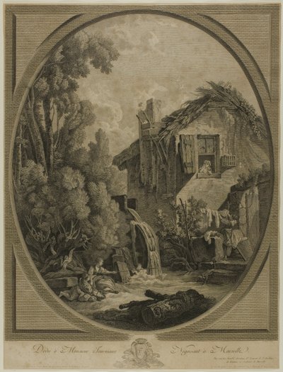 Windmill Landscape by Pierre Francois Laurent