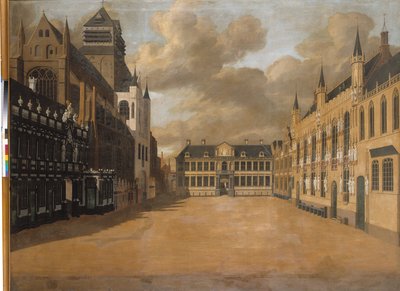 Burg Square, Bruges by Pierre Francois Ledoulx