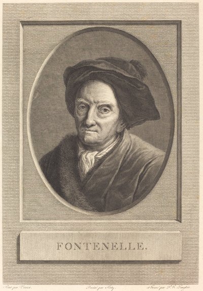 Fontenelle by Pierre Gabriel Langlois after Guillaume Voiriot after Jean Jacques Forty