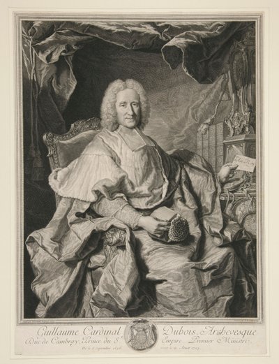 Guillaume Cardinal Dubois by Pierre Imbert Drevet