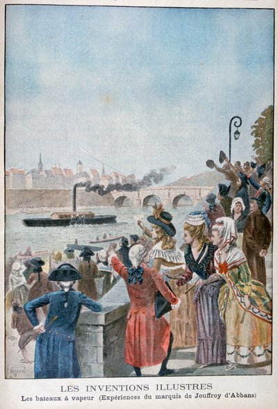 Paddle Steamer Pyroscaphe by Pierre Mejanel