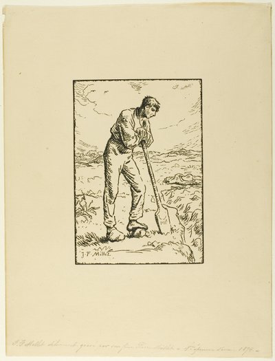 Digger Leaning on His Spade by Pierre Millet