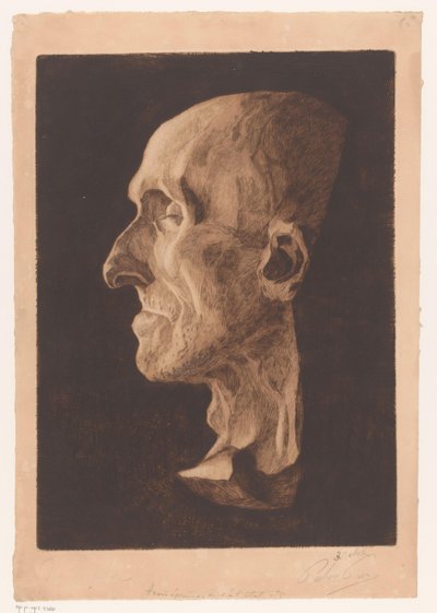 Death Mask of Antonio Canova by Pierre Peeters (signed by artist)