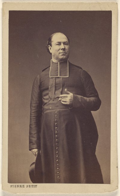 Unidentified Clergyman Standing, Holding a Hat by Pierre Petit