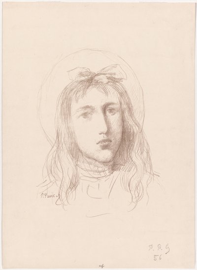 Head of a Young Girl by Pierre Puvis de Chavannes