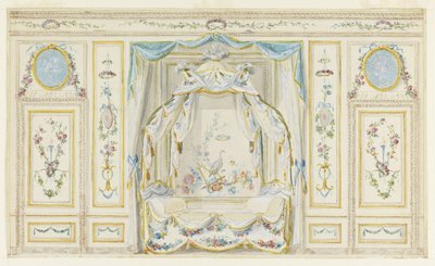 Wall Elevation of a Bedroom Alcove by Pierre Ranson