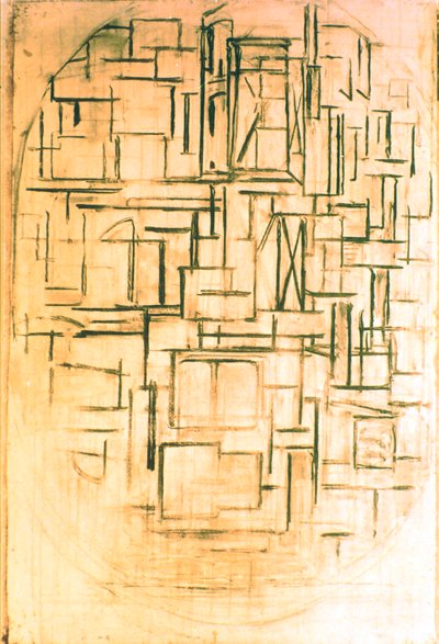 Untitled Oval Composition 1914 by Piet Mondrian