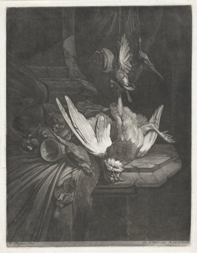 Still Life with Poultry by Pieter Anthony Wakkerdak