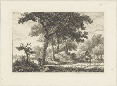Landscape with Covered Wagon by Pieter Casper Christ