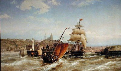 Boulogne Harbour by Pieter Christiaan Cornelis Dommelshuizen