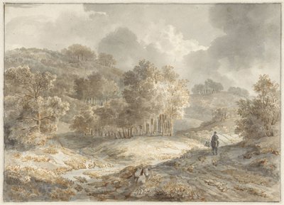 Hilly Landscape by Pieter Francis Peters jr.