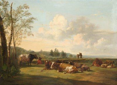 Landscape with Cattle by Pieter Gerardus van Os