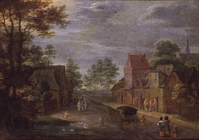 A Village Street by Peeter Gijsels