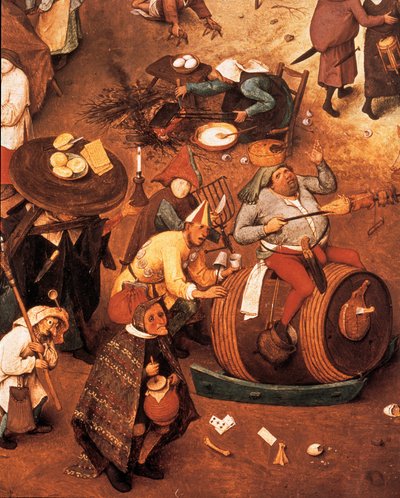 Fight Between Carnival and Lent (detail) by Pieter I Bruegel