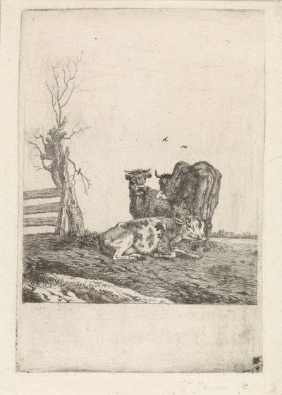 Landscape with Three Cows by Pieter Janson