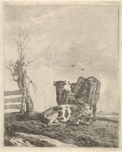 Landscape with Three Cows by Pieter Janson