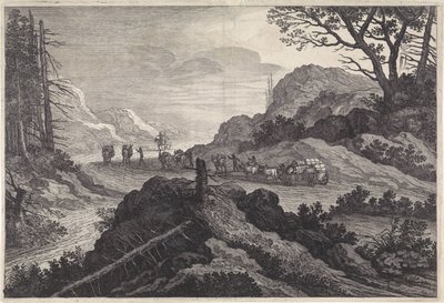 Pack Donkeys on a Road by Pieter Nolpe