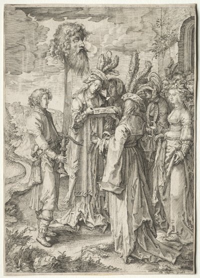 David with the Head of Goliath, 1620s-1630s by Pieter Serwouters