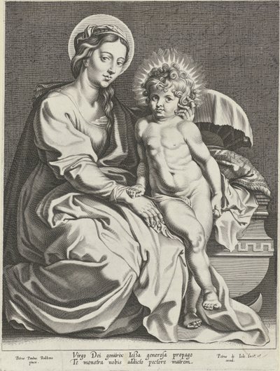 Mary with Christ Child by the Cradle by Pieter de Jode (I)