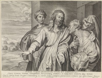 Christ Healing a Paralytic by Pieter de Jode (II)